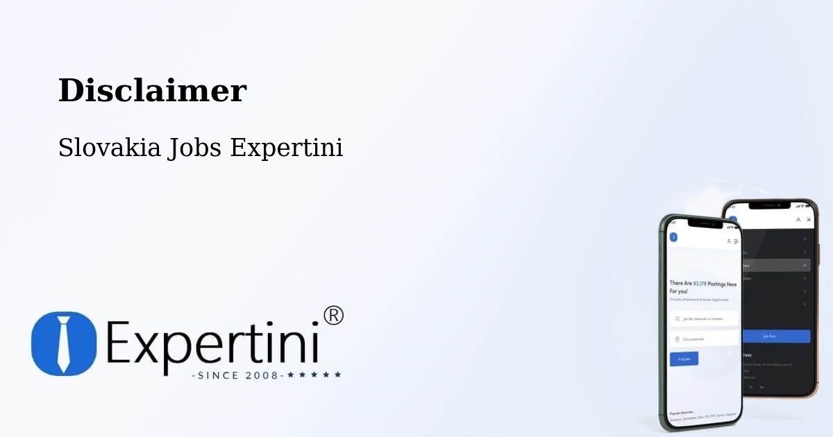 Disclaimer – Ždiar - Slovakia Jobs Expertini